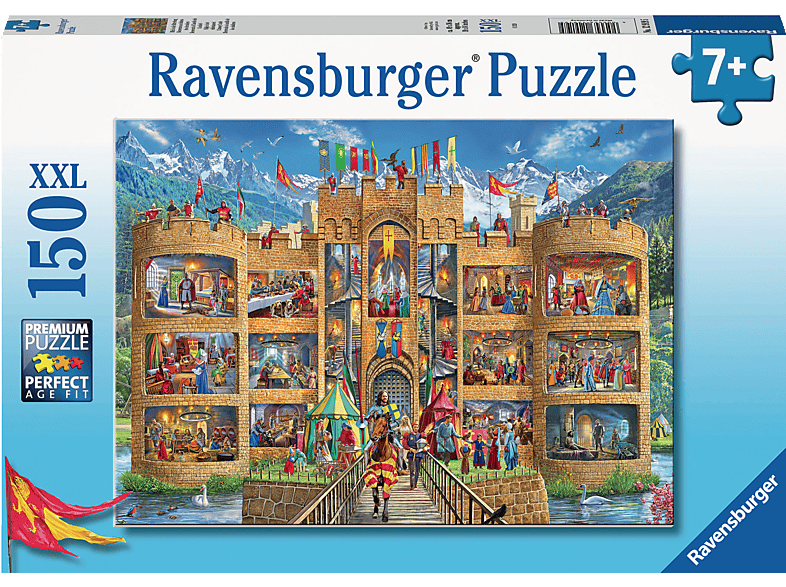 RAVENSBURGER Blick in die Ritterburg Puzzle Mehrfarbig