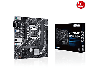 ASUS Prime B460M-K Intel LGA1200 DDR4 64GB Ram Desteği Anakart Siyah