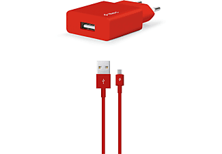 TTEC 2SCS20MK SmartCharger 2.1A + Micro USB Kablo Seyahat Şarj Aleti Kırmızı