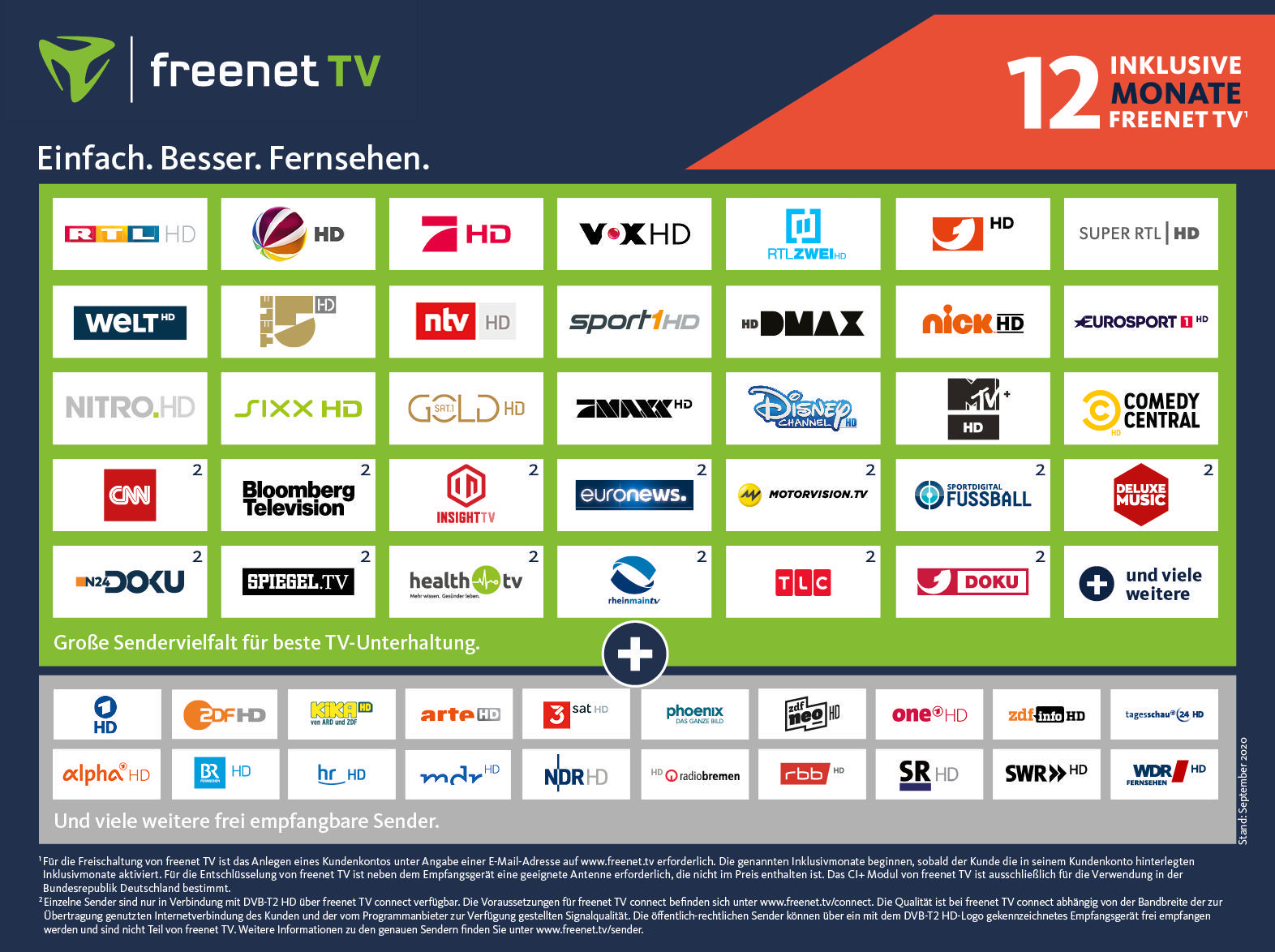 FREENET TV Monate freenet TV DVB-T2 12 für HD CI+ freenet TV inklusive Modul Modul