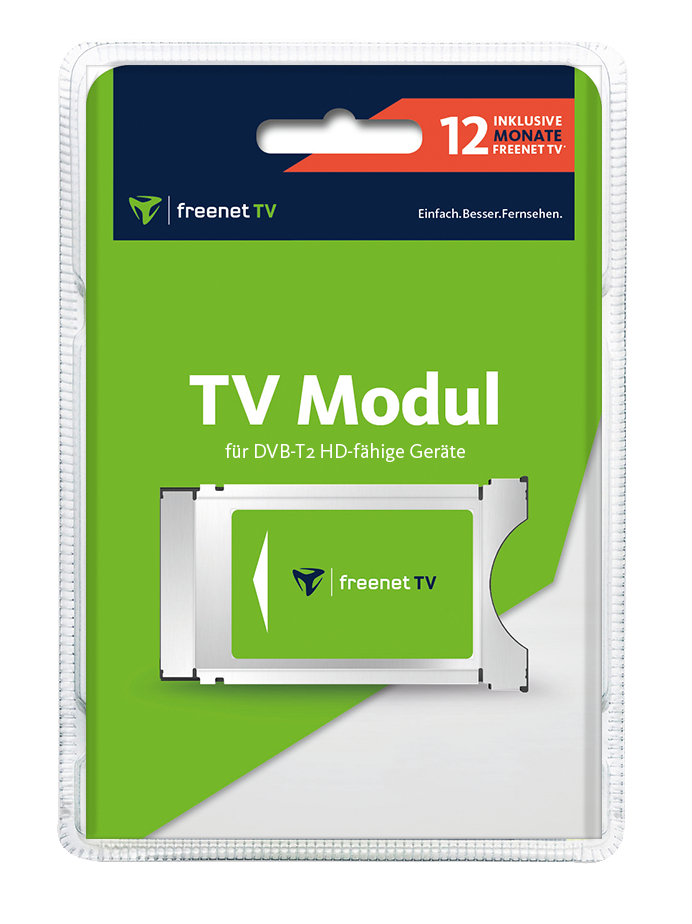 FREENET TV freenet Monate Modul inklusive Modul TV DVB-T2 für 12 HD freenet CI+ TV