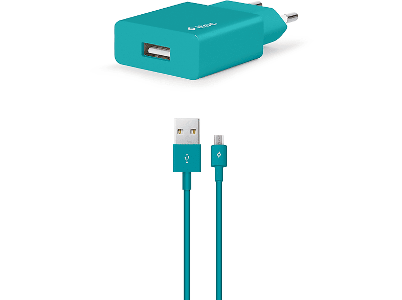 TTEC 2SCS20MTZ SmartCharger Seyahat Şarj Cihazı 2.1A + Micro USB Kablo Turkuaz_0