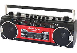 ROADSTAR RCR-3025EBT/RD bluetooth-os kazettás rádió, piros