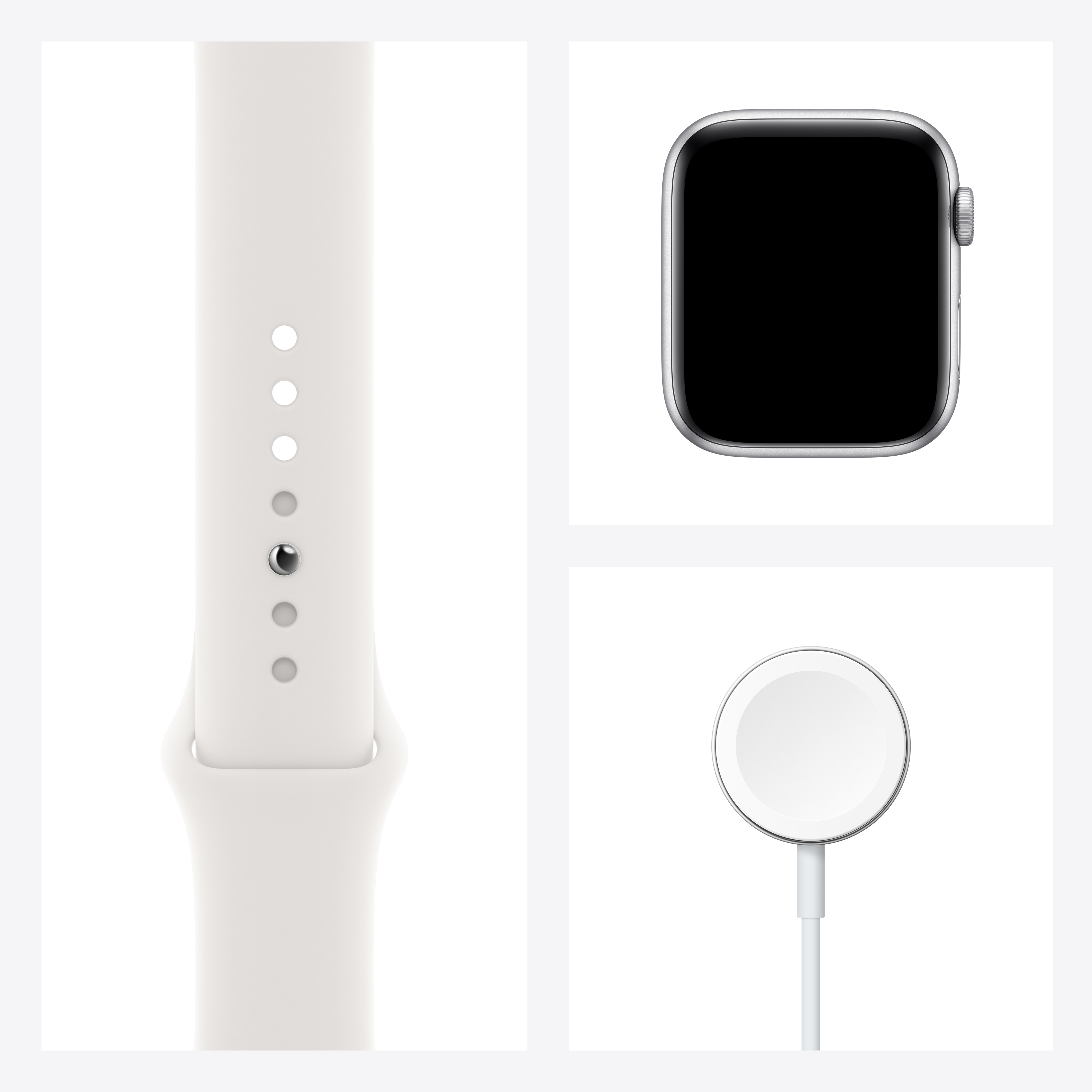 APPLE Watch Series 6 GPS, 44mm Aluminium Case Beyaz Sport Band