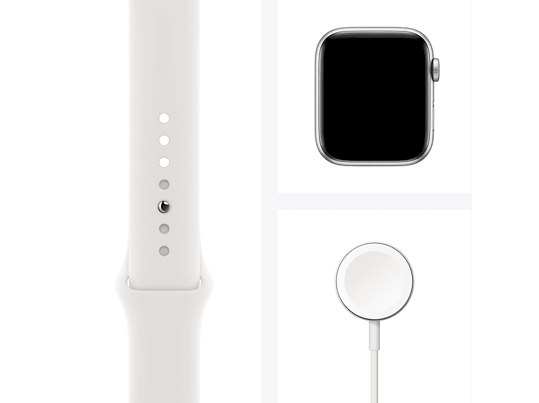 APPLE Watch Series 6 GPS, 44mm Aluminium Case Beyaz Sport Band