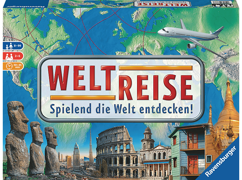 RAVENSBURGER Weltreise Gesellschaftsspiel Mehrfarbig Familienspiele