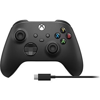 MICROSOFT Xbox Series X Wireless Controller mit USB-C Kabel, Schwarz (1V8-00002)