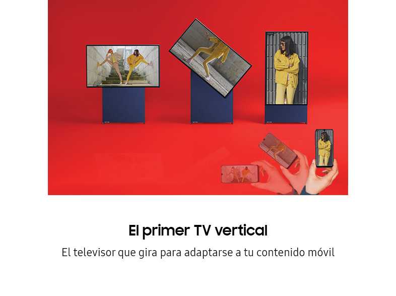 TV QLED 43" - Samsung The Sero QE43LS05T, UHD 4K, DVB-T2, Smart TV, Giratoria, Control de voz, Quantum, HDR+