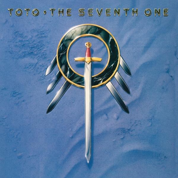 Albumcover für Toto. The Seventh One. Enthält ein Schwert und einen Kreis mit Blitzen.