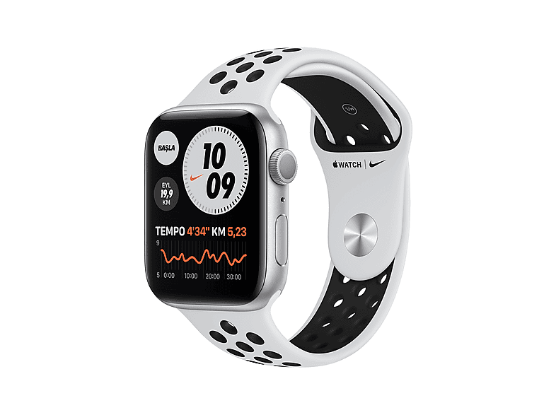 APPLE Watch Nike Series 6 GPS 44mm Aluminium Case Platin/Siyah