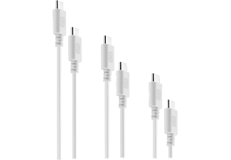 CELLULAR LINE USBDATA3XC2CW - Câble de charge (Blanc)