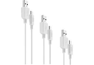 CELLULARLINE USBDATA3XUSBCW - Câble de charge (Blanc)