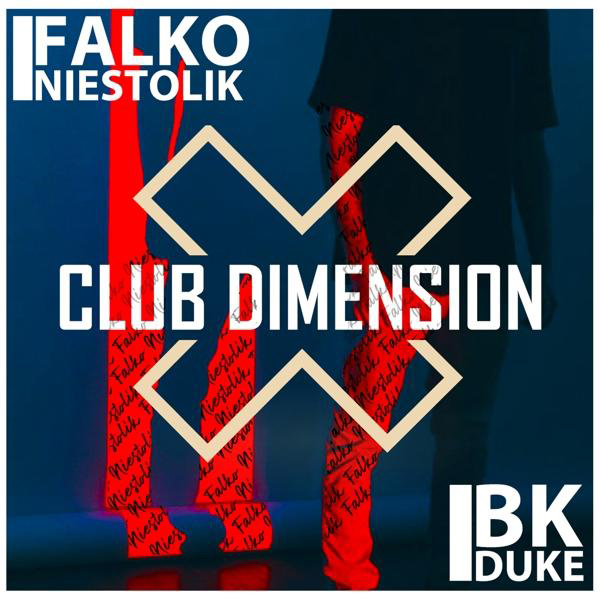 Falko Niestolik Albumcover. Die Beine einer Person sind mit rotem Neon versehen. Text-Overlay.