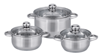 Topfset aus Edelstahl "Edition Red" 3tlg.