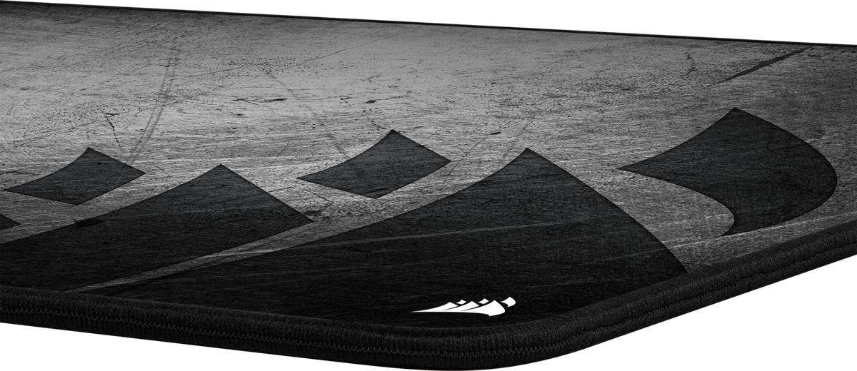 Tapis de souris noir et gris avec un design de montagne.