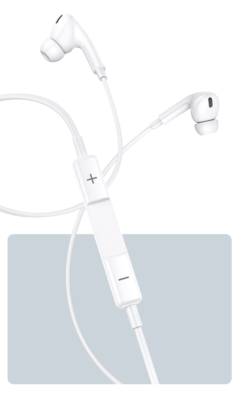 USAMS SJ452HS01 Type-C mikrofonos fülhallgató, fehér