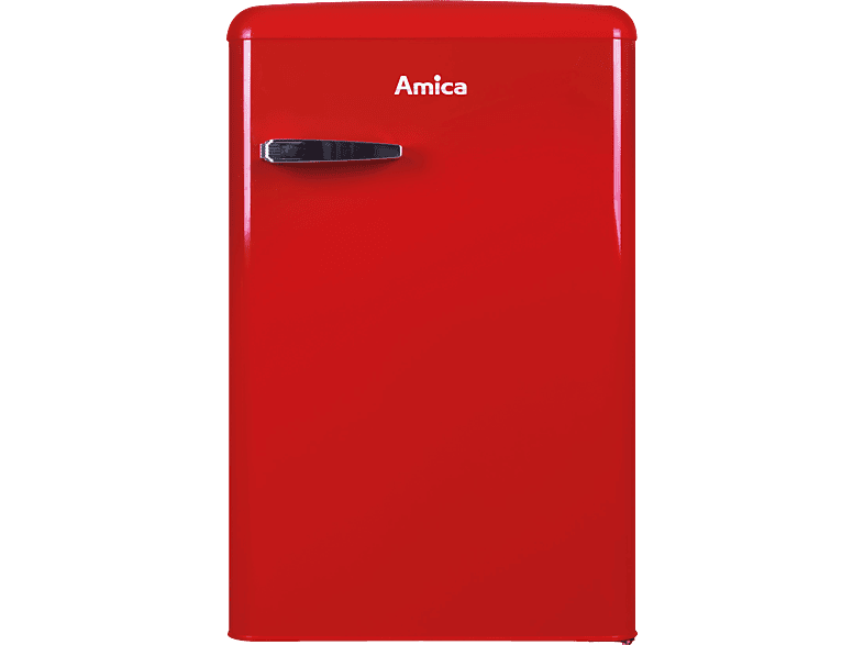 AMICA KS 15610 R Retro Edition Kühlschrank (108 l, E, 875 mm hoch}, Rot)