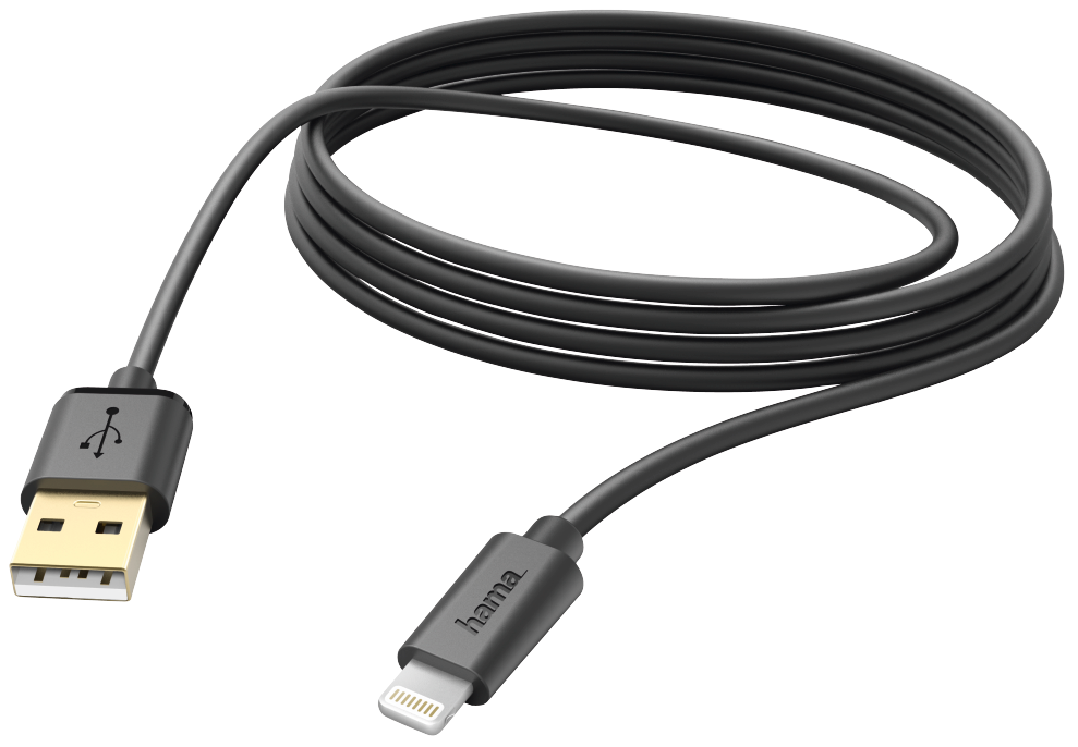 HAMA Câble USB - Lightning 3 m Noir (173787)