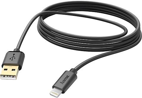HAMA USB-kabel - Lightning 3 m Zwart (173787)