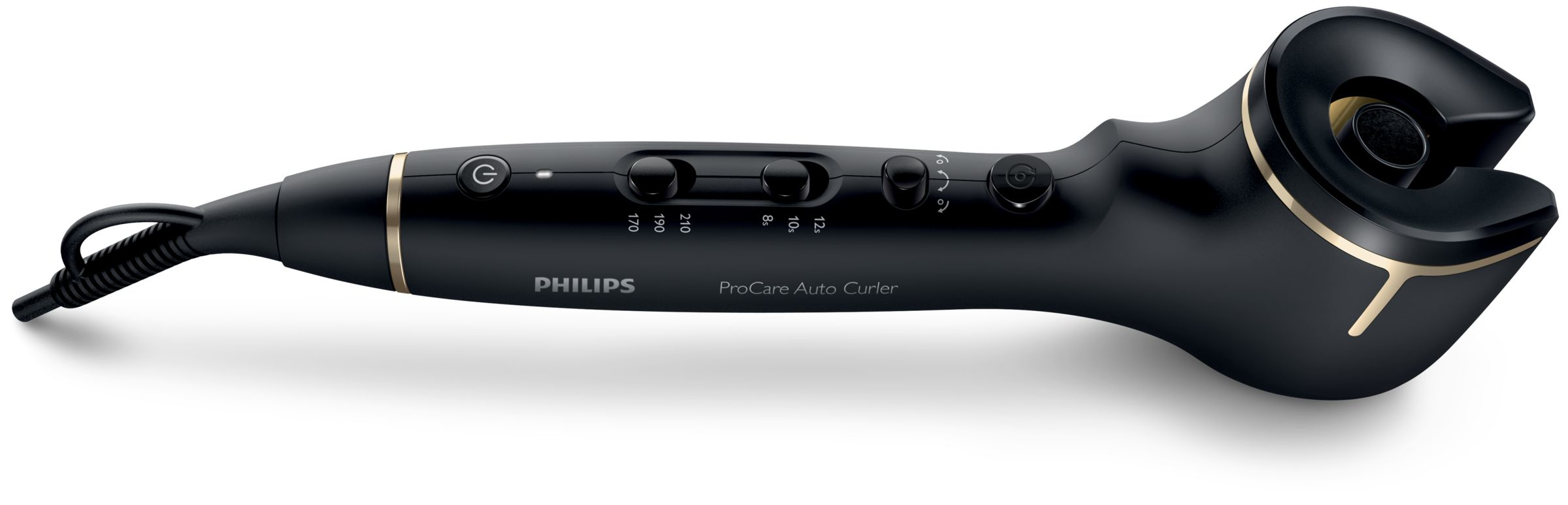 PHILIPS ProCare Auto Curler HPS940/00 für perfekte Locken auf Knopfdruck, 30s Aufheizzeit, schwarz Schwarz