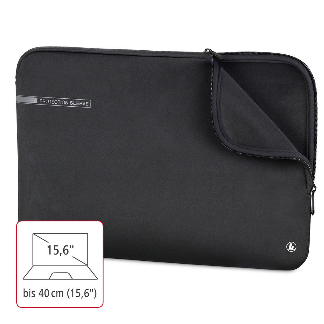 HAMA Neoprene 15.6 Zoll Notebook-Sleeve für Universal Neopren, Schwarz