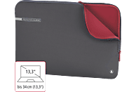 HAMA Neoprene 13.3 Zoll Notebook-Sleeve für Universal Neopren, Grau/Rot