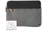 HAMA Florenz 13.3 Zoll Notebooktasche Sleeve für Universal Polyester, Grau/Schwarz