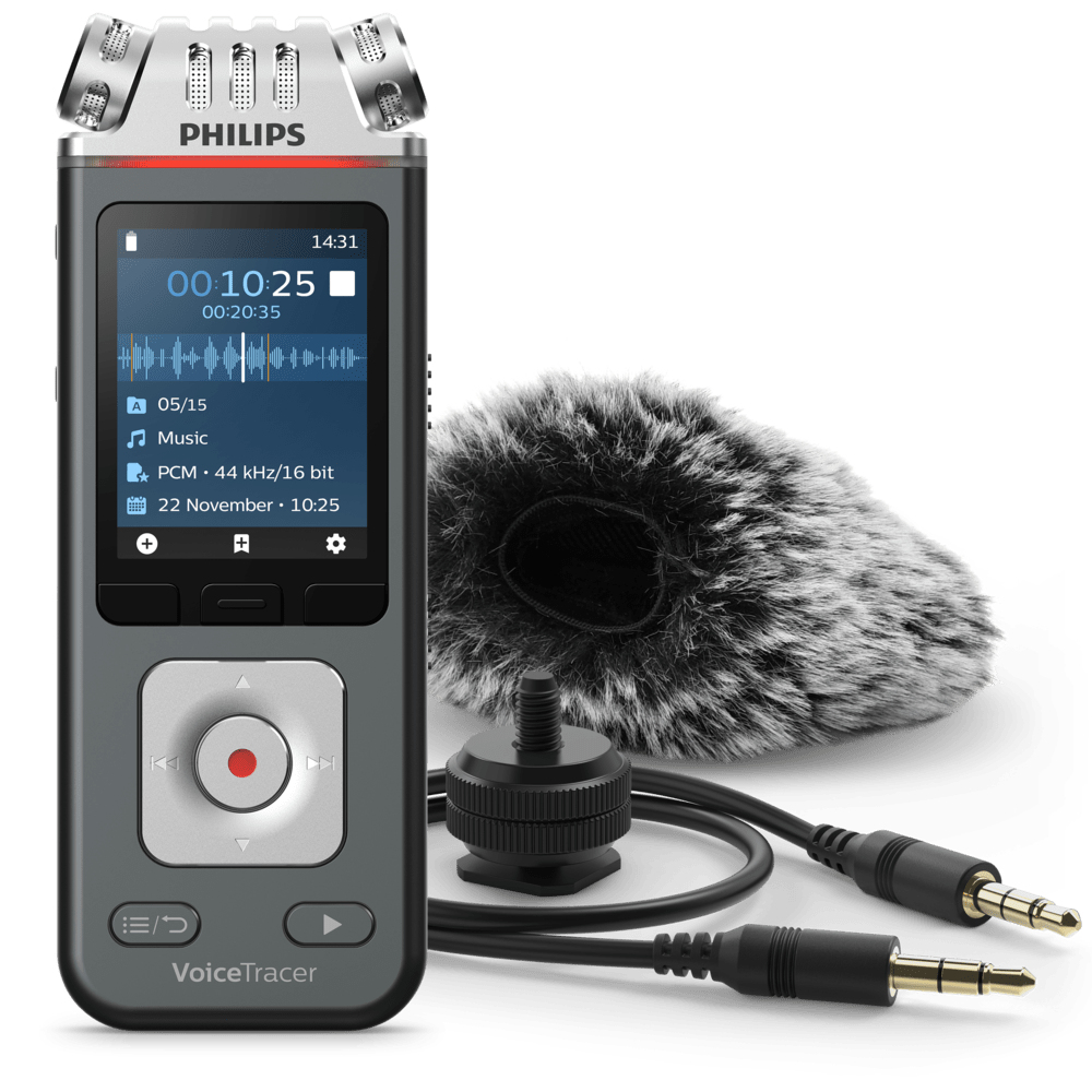 PHILIPS VoiceTracer DVT7110 - Aufnahmegerät (Anthrazit/Chrom)