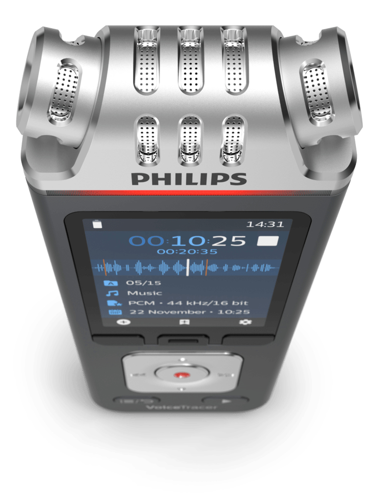 PHILIPS VoiceTracer DVT7110 - Aufnahmegerät (Anthrazit/Chrom)