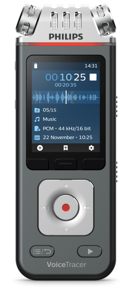 PHILIPS VoiceTracer DVT7110 - Aufnahmegerät (Anthrazit/Chrom)