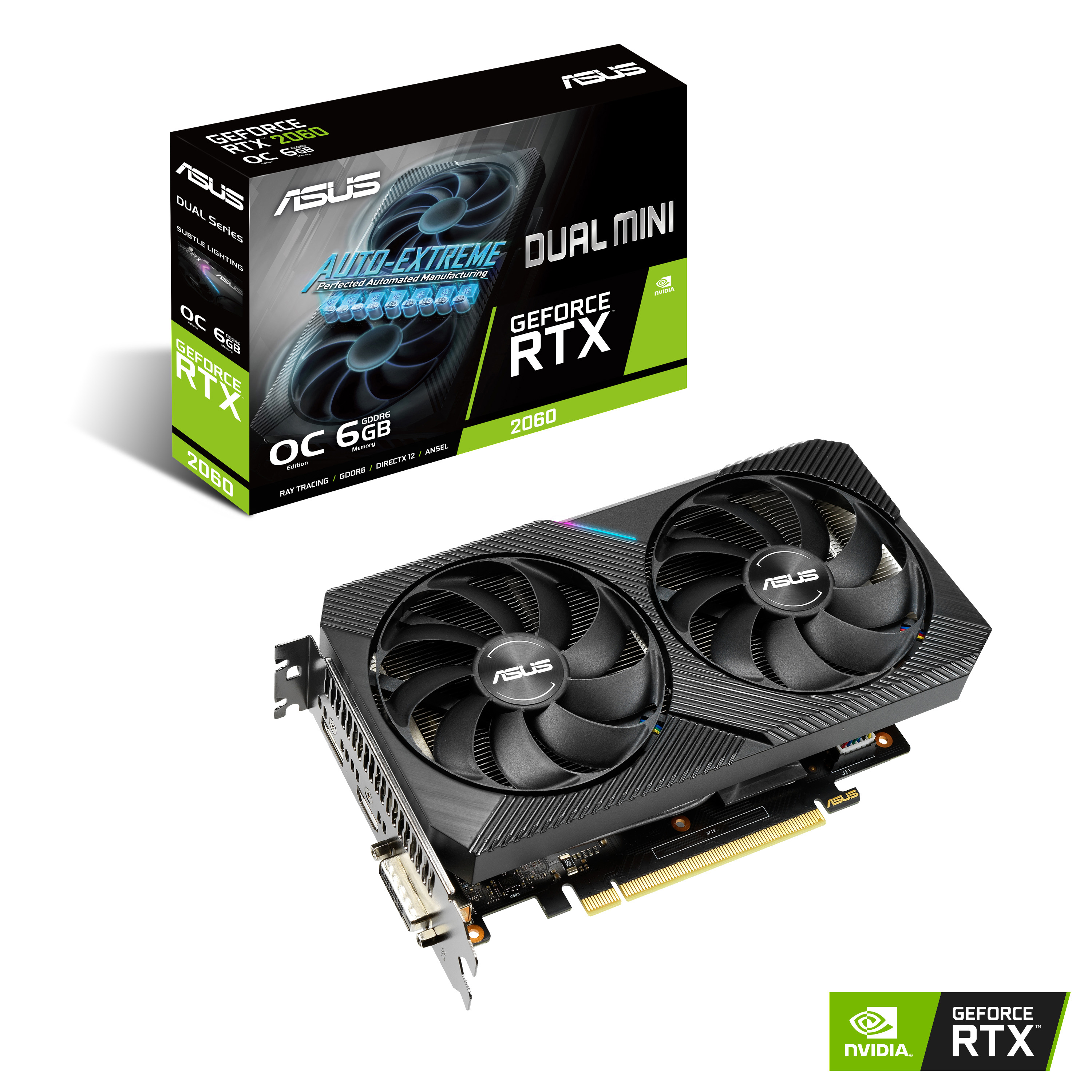 ASUS 90YV0CJ5-M0NA00 DUAL-RTX2060-O6G-MINI (NVIDIA, Grafikkarte)