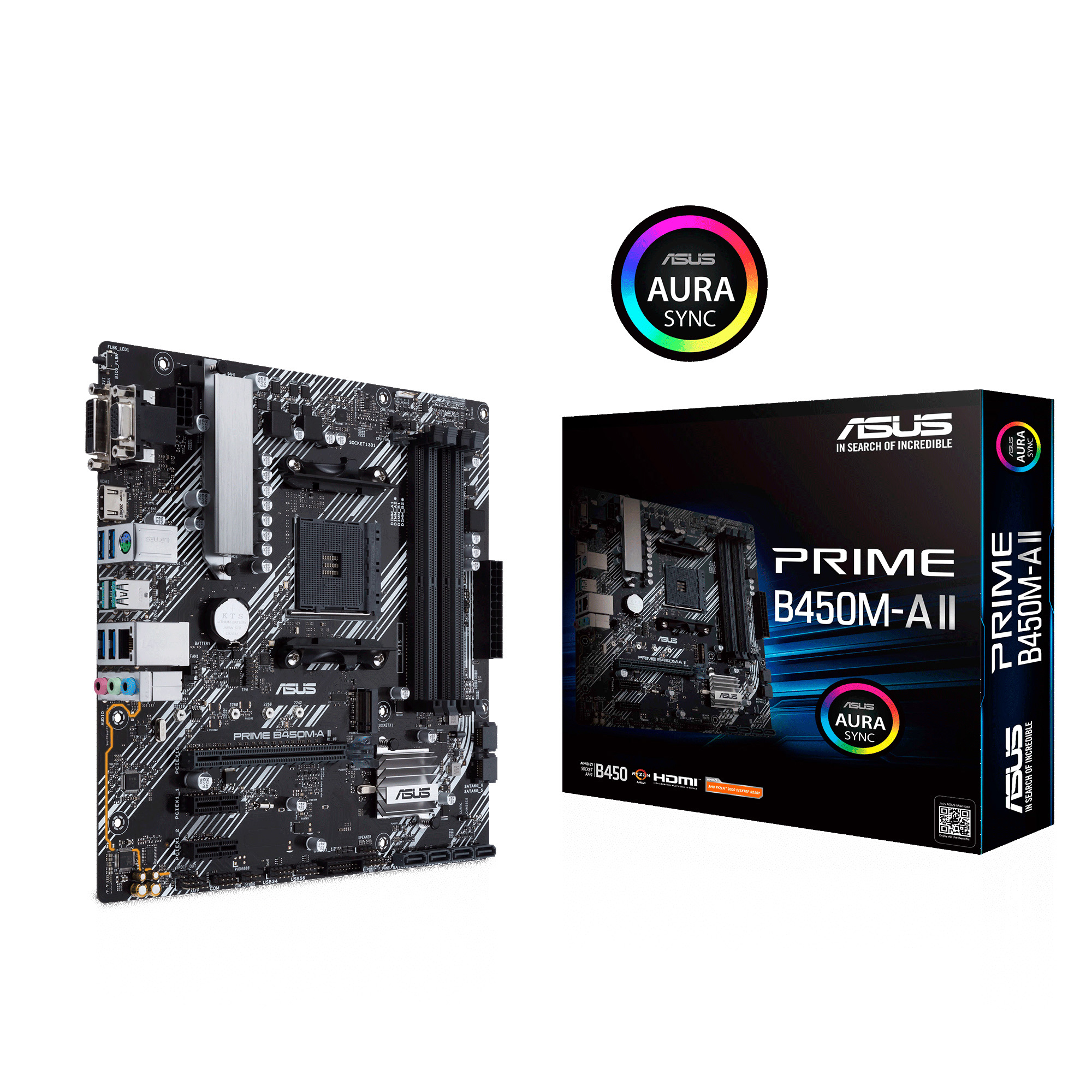 ASUS 90MB15Z0-M0EAY0 PRIME B450M-A II Mainboard Schwarz