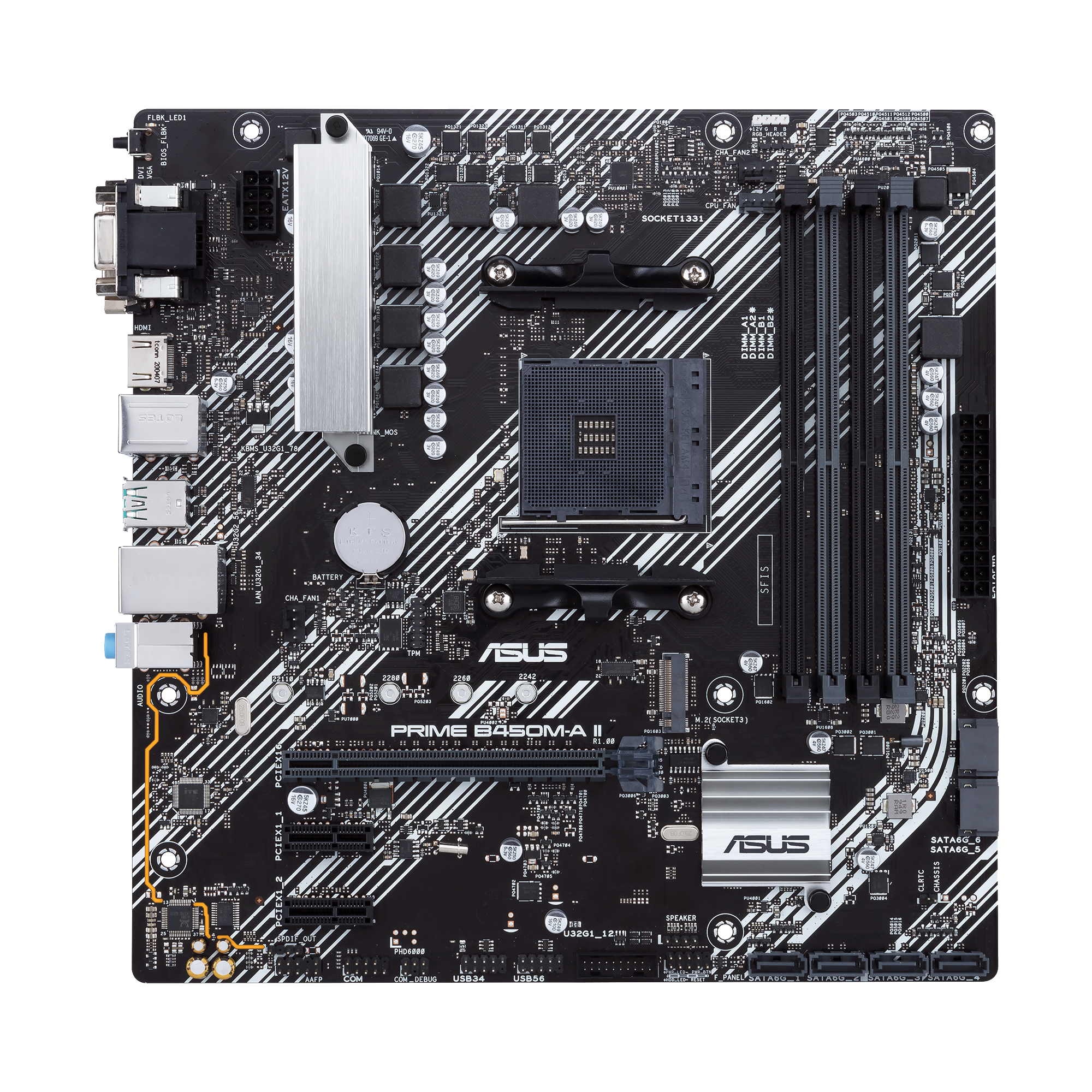 ASUS 90MB15Z0-M0EAY0 PRIME B450M-A II Mainboard Schwarz