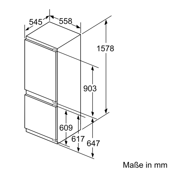 BOSCH KIS77AFE0 Serie 6 Kühlgefrierkombination (E, 237 l, 1578 mm hoch, k.A.)