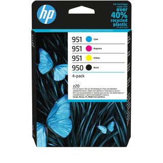 HP 950/1 4er Pack Tintenpatrone Schwarz, Cyan, Magenta, Gelb (6ZC65AE)