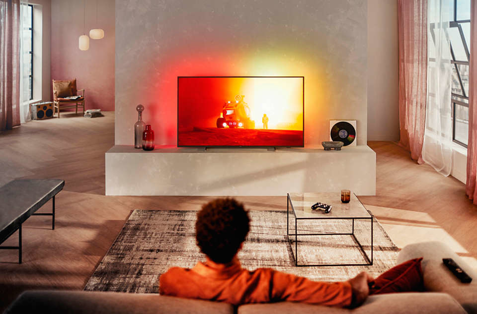 PHILIPS 55PUS7805/12 LED TV (Flat, 55 Zoll / 139 cm, UHD 4K, SMART TV, Ambilight, Saphi Smart TV)