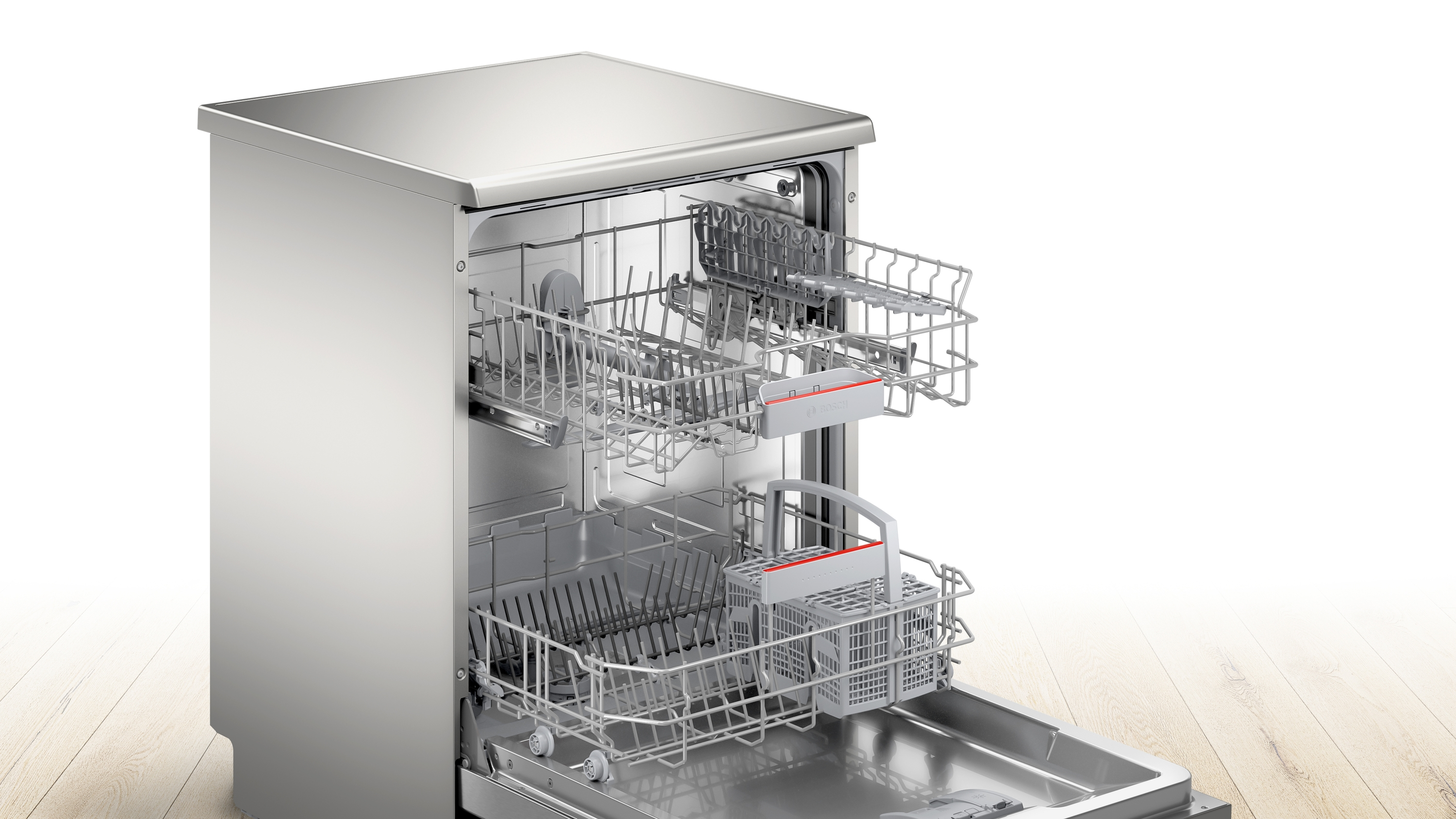 Lavavajillas - Bosch SMS46JI06E, 9,5l, Independiente, 6 programas, 12 servicios,  Inox
