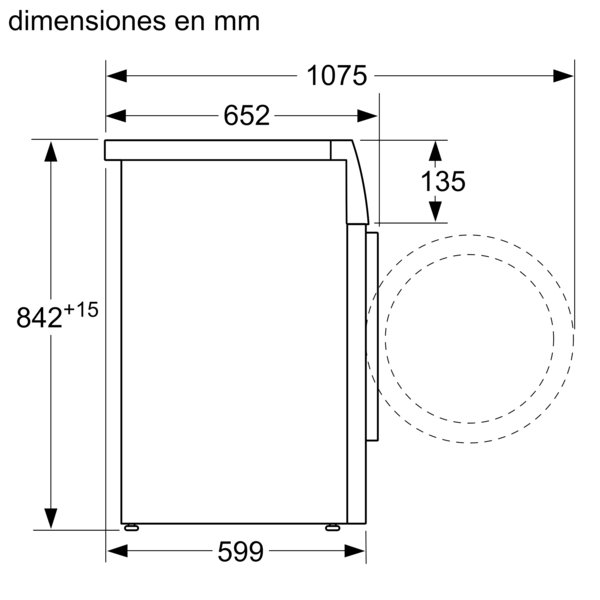 Secadora - Bosch WTR85V90ES, Con bomba de calor, 8 kg, A++, Blanco