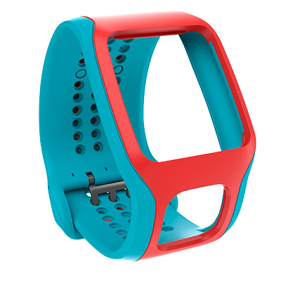TOMTOM Cardio Comfort Strap, Armband, passend für GPS-Uhr, Türkis/Rot