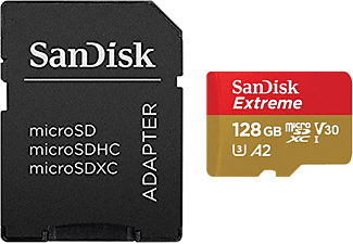 SANDISK microSD A2 128GB  - Speicherkarte  (128 GB, 160 MB/s, Schwarz)