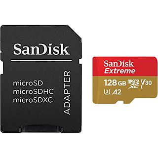 SANDISK microSD A2 128GB  - Speicherkarte  (128 GB, 160 MB/s, Schwarz)