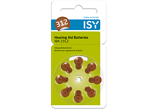 ISY IBA-2312 Typ 312  Hörgerätebatterien, Zink-Luft Knopfzellen, 1.45 Volt 16 Stück