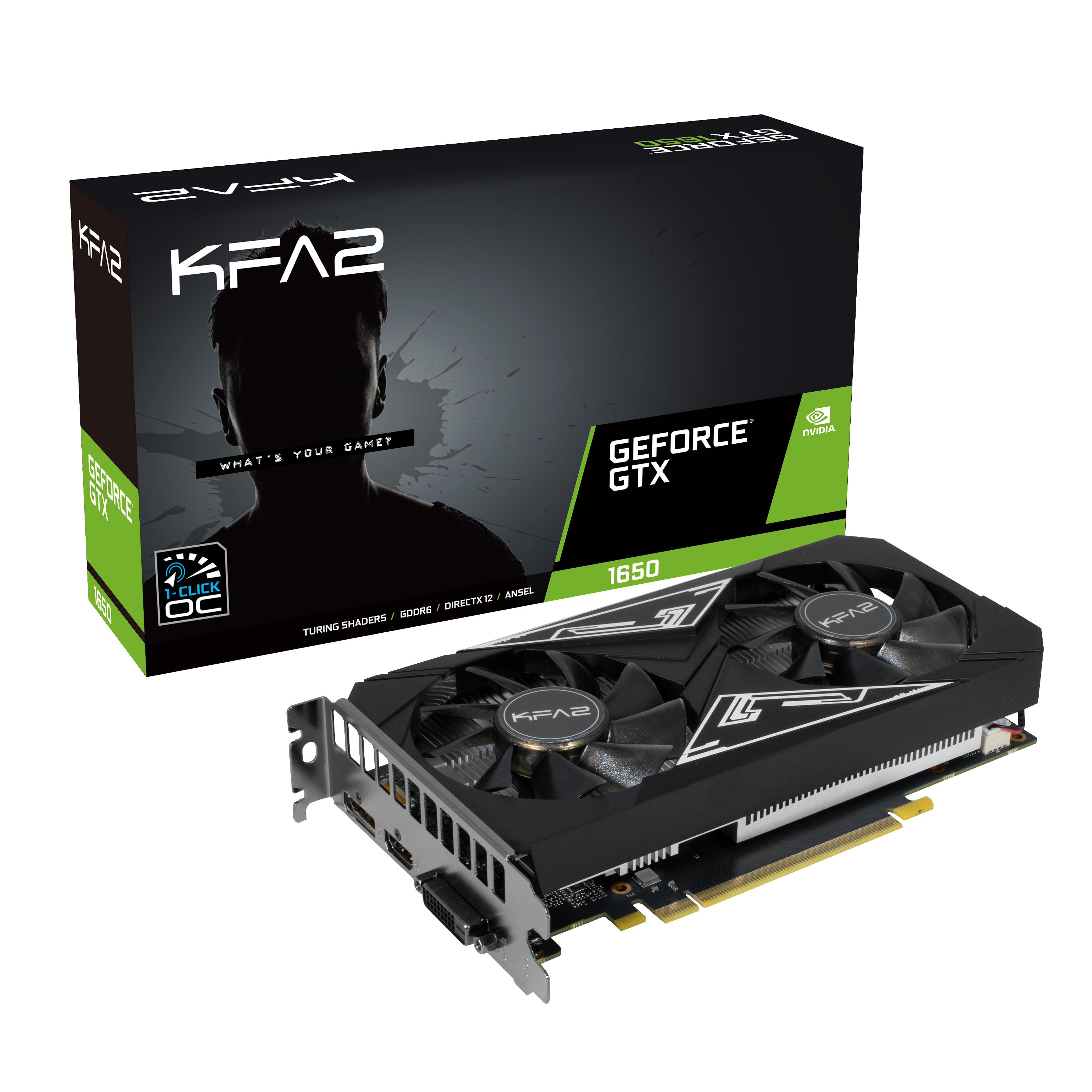 KFA2 GeForce® GTX 1650 EX PLUS OC 4GB (65SQL8DS93EK) (NVIDIA, Grafikkarte)