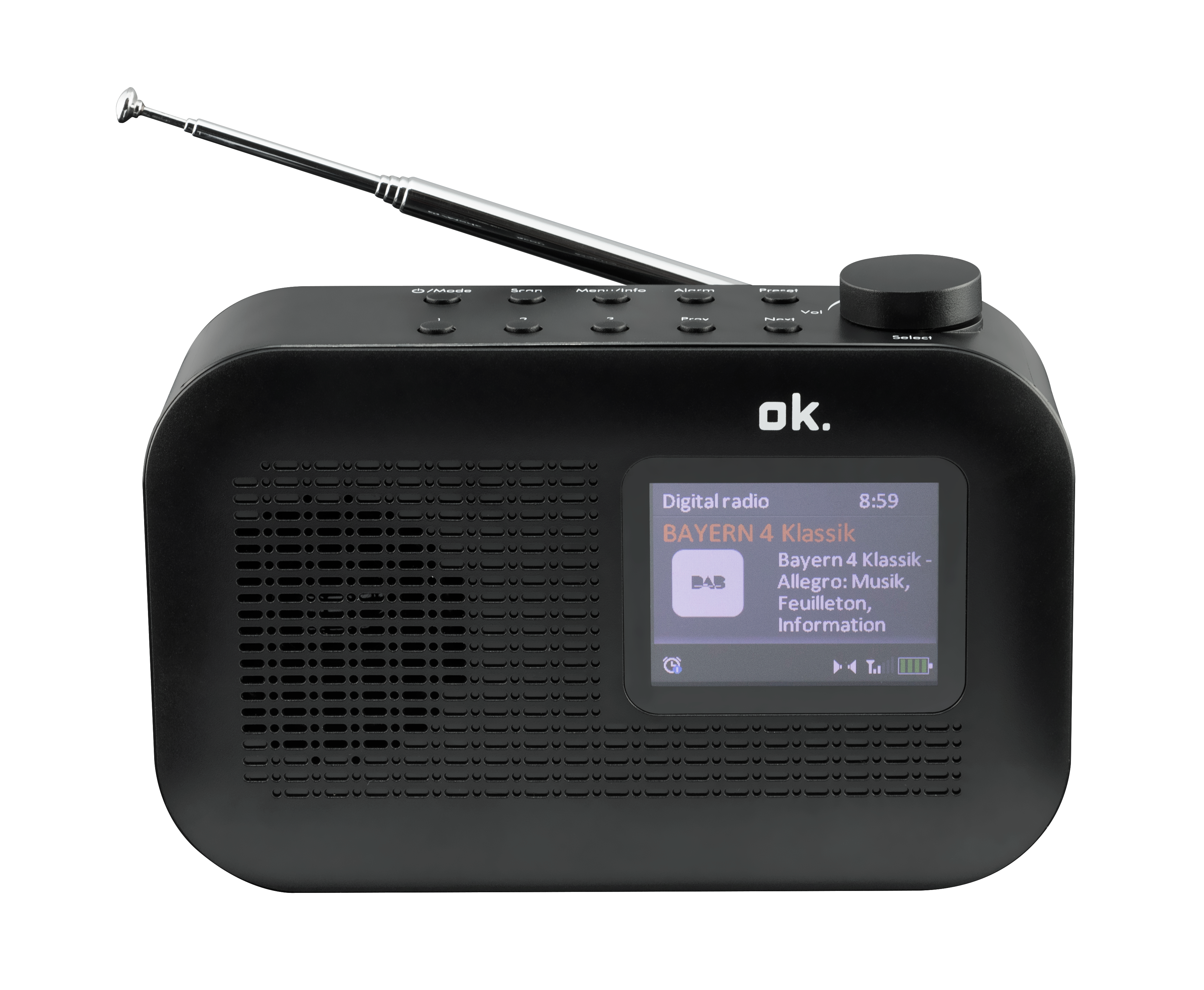 DAB+, 130 DAB+ FM, OK. ORD Radio, Schwarz DAB, Bluetooth,