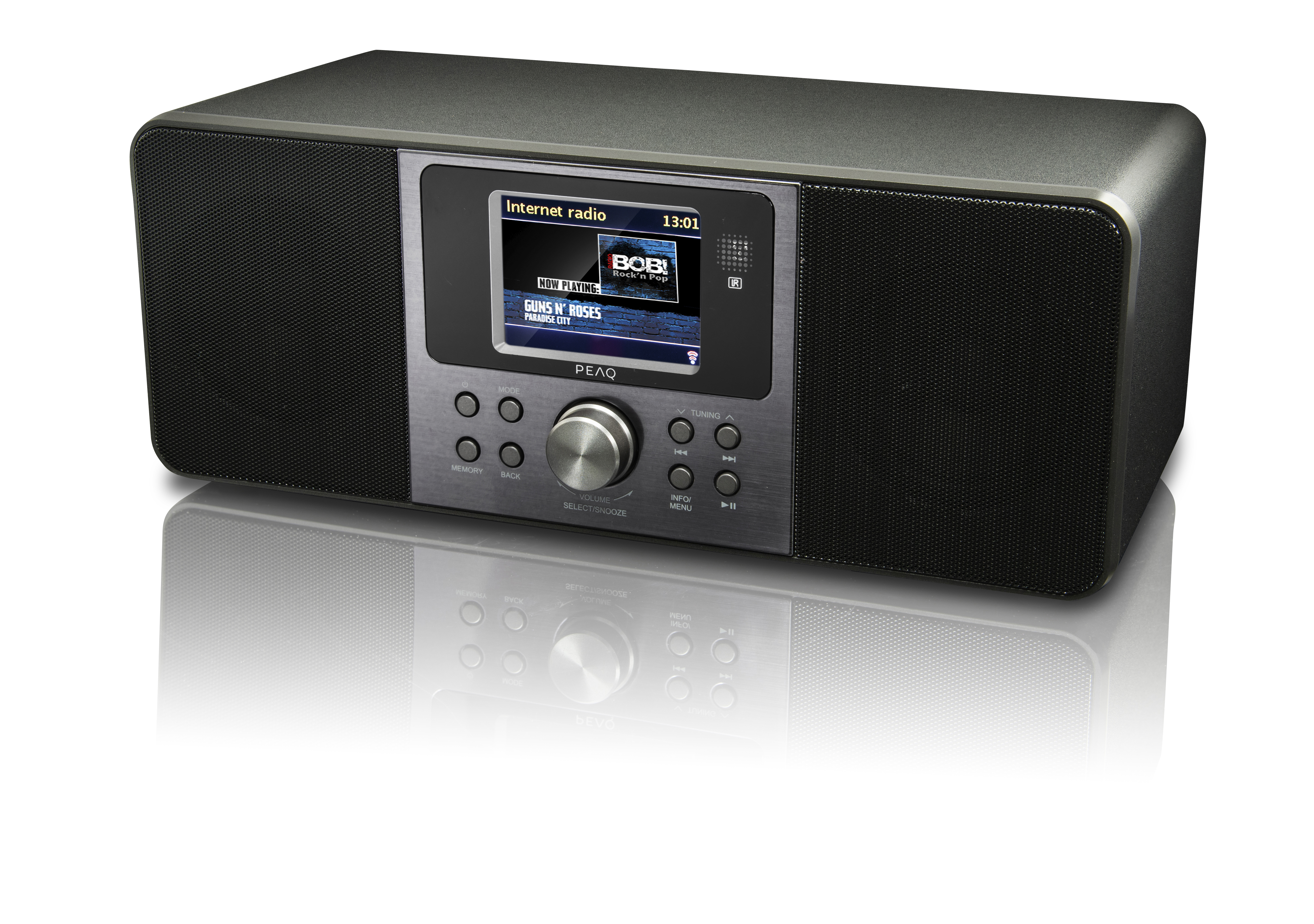PEAQ PDR 261BT-B Internet Radio, DAB+, FM, Bluetooth, Schwarz/grau