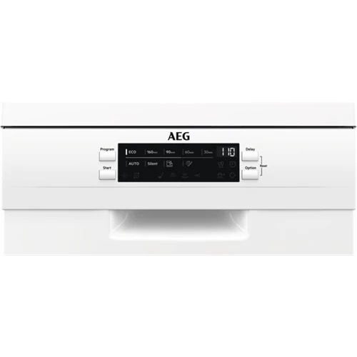 Lavavajillas - AEG FFB62407ZW, Independiente, 9 Servicios, 5 Programas, 45 cm., Blanco