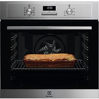 Horno - Electrolux EOF3H54X, Multifunción, Esmalte fácil limpieza, 72 l, Función Grill, 60 cm, Inox