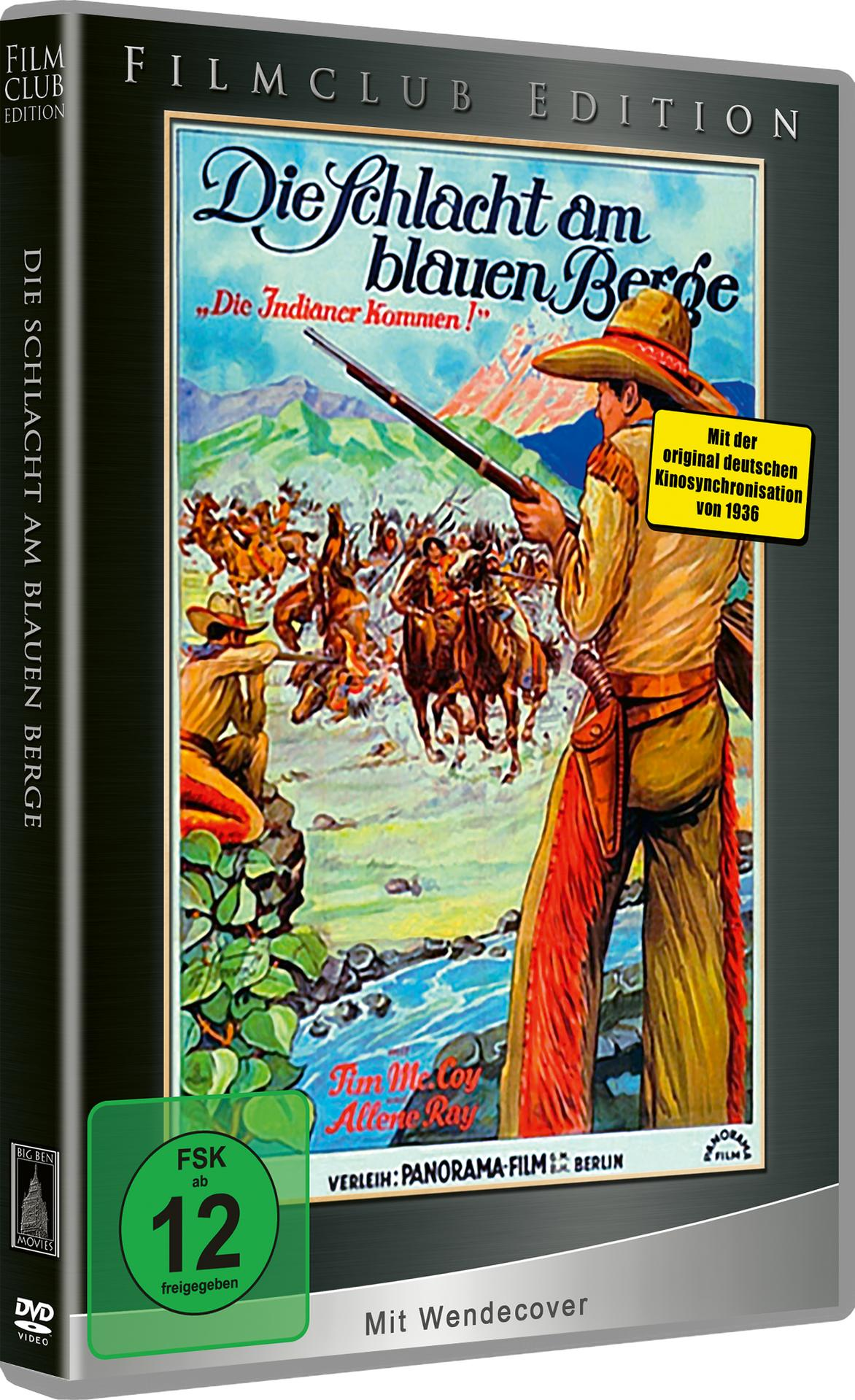 DVD-Hülle mit einem Filmplakat mit Cowboys und einem Fluss mit blauem Himmel.