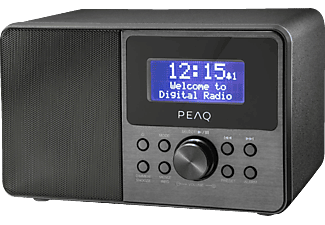 PEAQ PDR160BT-B - Radio numérique (DAB+, FM, Noir/Gris)