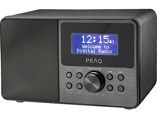 PEAQ PDR160BT-B - Digitalradio (DAB+, FM, Schwarz/Grau)